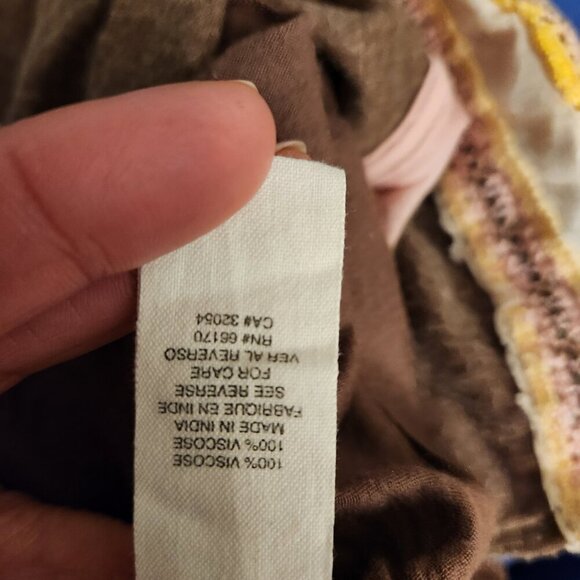 Free People Y2K striped racerback tunic t-shirt size Medium pink and brown - Picture 6 of 6